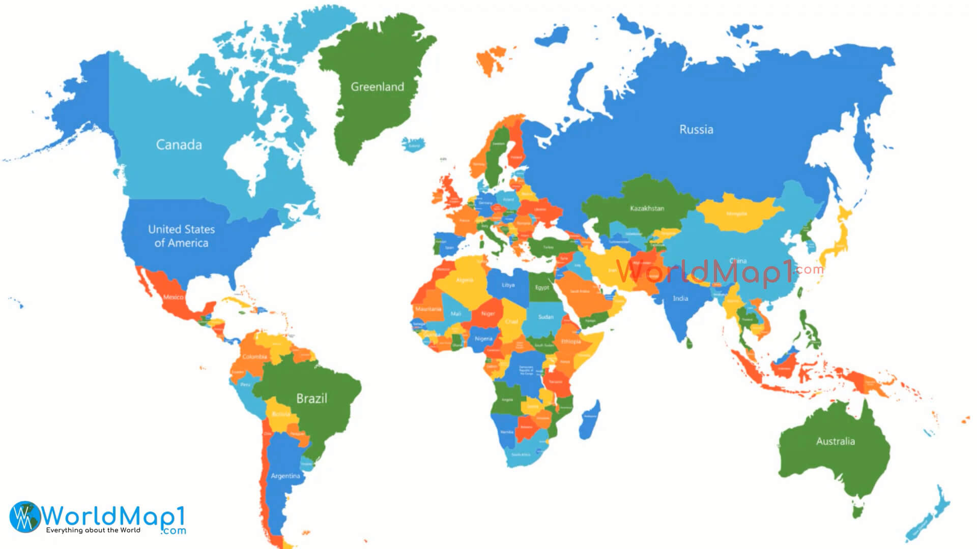 Europe Colored Map